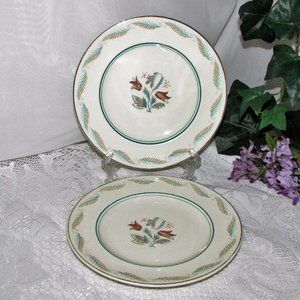 Wedgwood Fanfare 2 Bread Plates Vintage Albert Wagg England